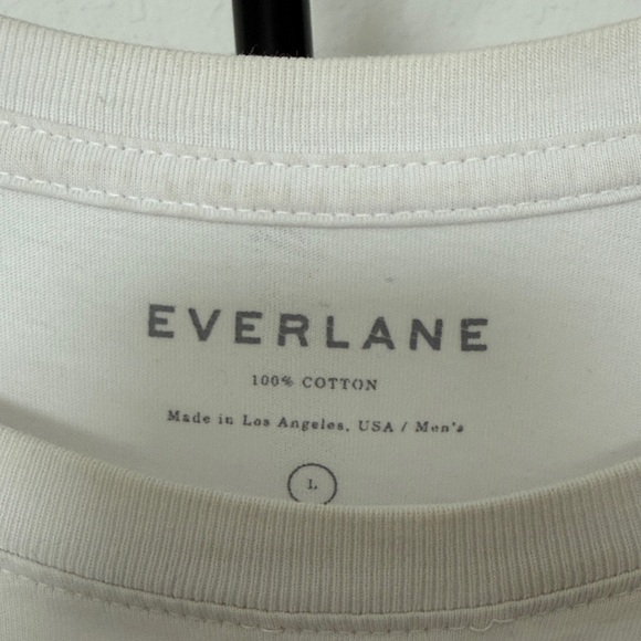 Everlane Men's Off-White Short Sleeve Tee - Picture 2 of 3